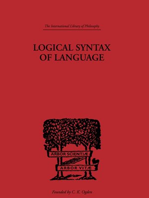 cover image of Logical Syntax of Language